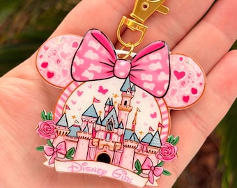 Bag Charm Disney Girl: Disney Castle, Disney Inspired Accessories, Handmade