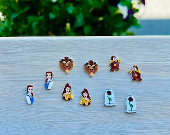 New Beast & Belle Earrings/Disney Princess/Beauty and the Beast/Princess Belle/Disney Jewelry/Stud Earrings/Nickel Free/Hypoallergenic