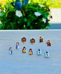 Beast & Belle Earrings: Disney Princess, Beauty and the Beast, Handmade Acrylic Nickel Free Studs Hypoallergenic