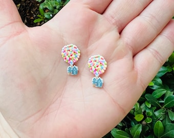 New UP Balloon Earrings/UP/Pixar/Handmade to Order/Stud Earrings/Nickel Free/Hypoallergenic