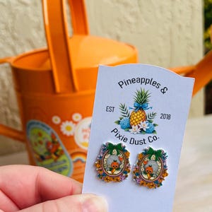 Floral Coquette Bird/Magic Kingdom/Handmade to Order/Stud Earrings/Nickel Free/Hypoallergenic