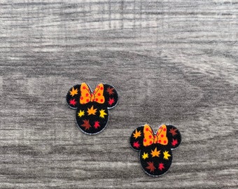 Fall Foliage Minnie Earrings: Disney Halloween, Fall, Handmade Nickel Free Studs