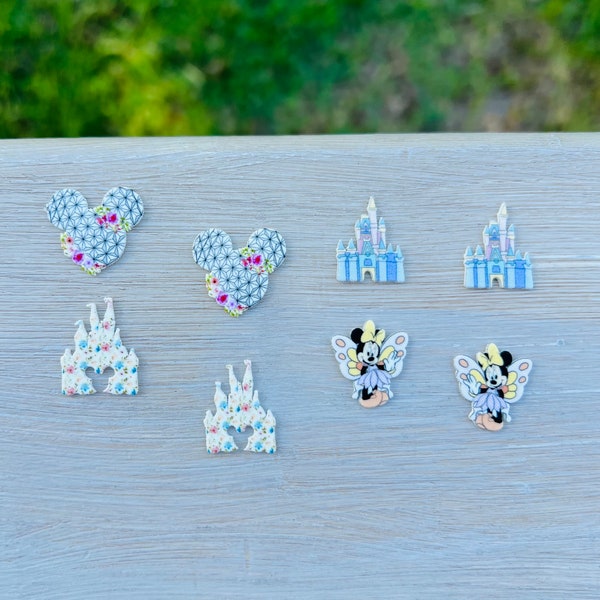 Springtime at the Parks Earring Collection/Spaceship Earth/EPCOT/Handmade to Order/Stud Earrings/Nickel Free/Hypoallergenic
