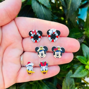 New Cruise Mouse Collection Earrings/Ariel/The Little Mermaid/Disney Princess/Handmade to Order/Stud Earrings/Nickel Free/Hypoallergenic