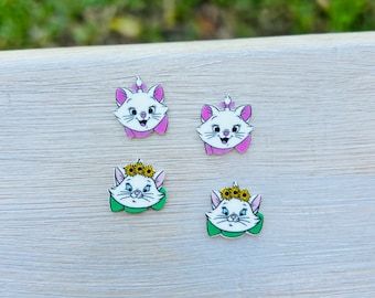 Marie Earrings/The Aristocats/Handmade to Order/Stud Earrings/Nickel Free/Hypoallergenic