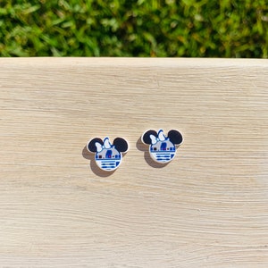 R2D2 Galaxy Droid Mouse Girl Earrings/Handmade to Order/Stud Earrings/Nickel Free/Hypoallergenic