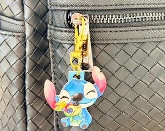 Bag Charm Love & Ohana: Lilo and Stitch, Handmade