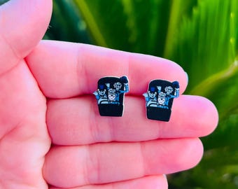 Doom Buggy Earrings: Haunted Mansion, Magic Kingdom, Handmade Nickel Free Stud Earrings