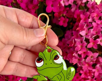 Bag Charm Pascal: Disney Castle, Disney Inspired Accessories, Tangled, Handmade