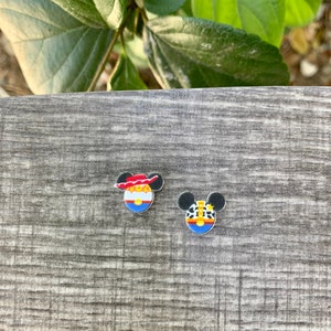 Cowboy & Cowgirl Mouse Earrings/Toy Story/Pixar/Handmade to Order/Stud Earrings/Nickel Free/Hypoallergenic