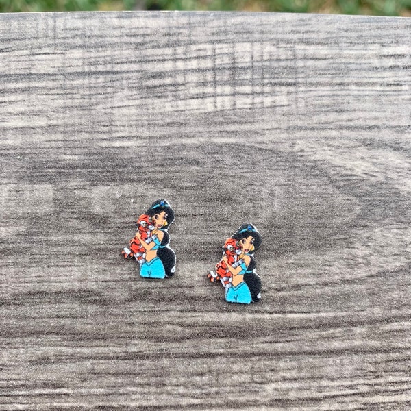 Jasmine and Rajah Earrings/Disney Princess/Handmade to Order/Stud Earrings/Nickel Free/Hypoallergenic