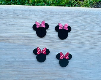 Classic Mouse Girl Earrings/Handmade to Order/Stud Earrings/Nickel Free/Hypoallergenic