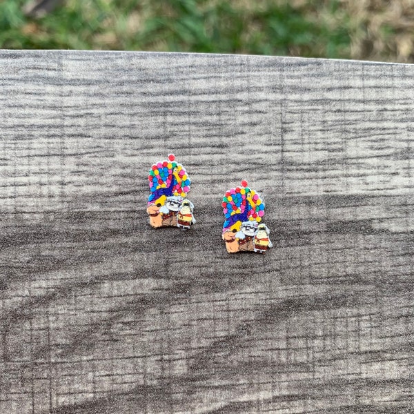 UP Earrings/UP/Pixar/Handmade to Order/Stud Earrings/Nickel Free/Hypoallergenic