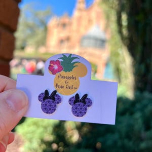 Haunted Mansion Wallpaper Mouse Earrings/Magic Kingdom/Haunted Mansion Pin/Halloween//Stud Earrings/Nickel Free/Hypoallergenic