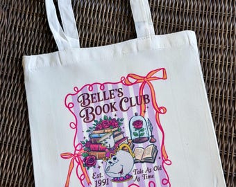 Tote Bag Disney Belle's Book: Disney Princess, Beauty and the Beast, Park Accesories