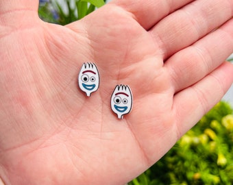 Forky Earrings: Slinky Dog, Toy Story, Handmade Nickel Free Studs