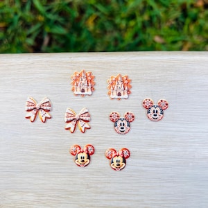 Lebkuchen Iced Mouse Cookie Earrings/Disney Christmas Accessories/German/Disney Christmas Jewelry/Stud Earrings/Nickel Free/Hypoallergenic