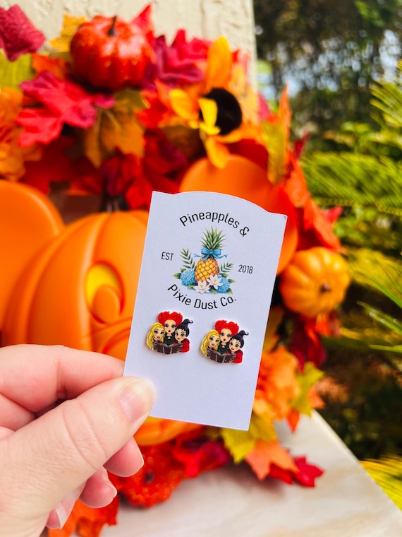 Sanderson Sister Earrings: Hocus Pocus, Disney Halloween, Handmade Nickel Free Studs