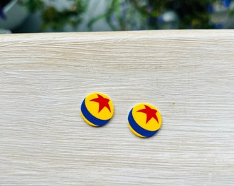 Luxo Ball Earrings: Pixar Jewelry, Remy, Toy Story, Handmade Acrylic Nickel Free Studs, Hypoallergenic