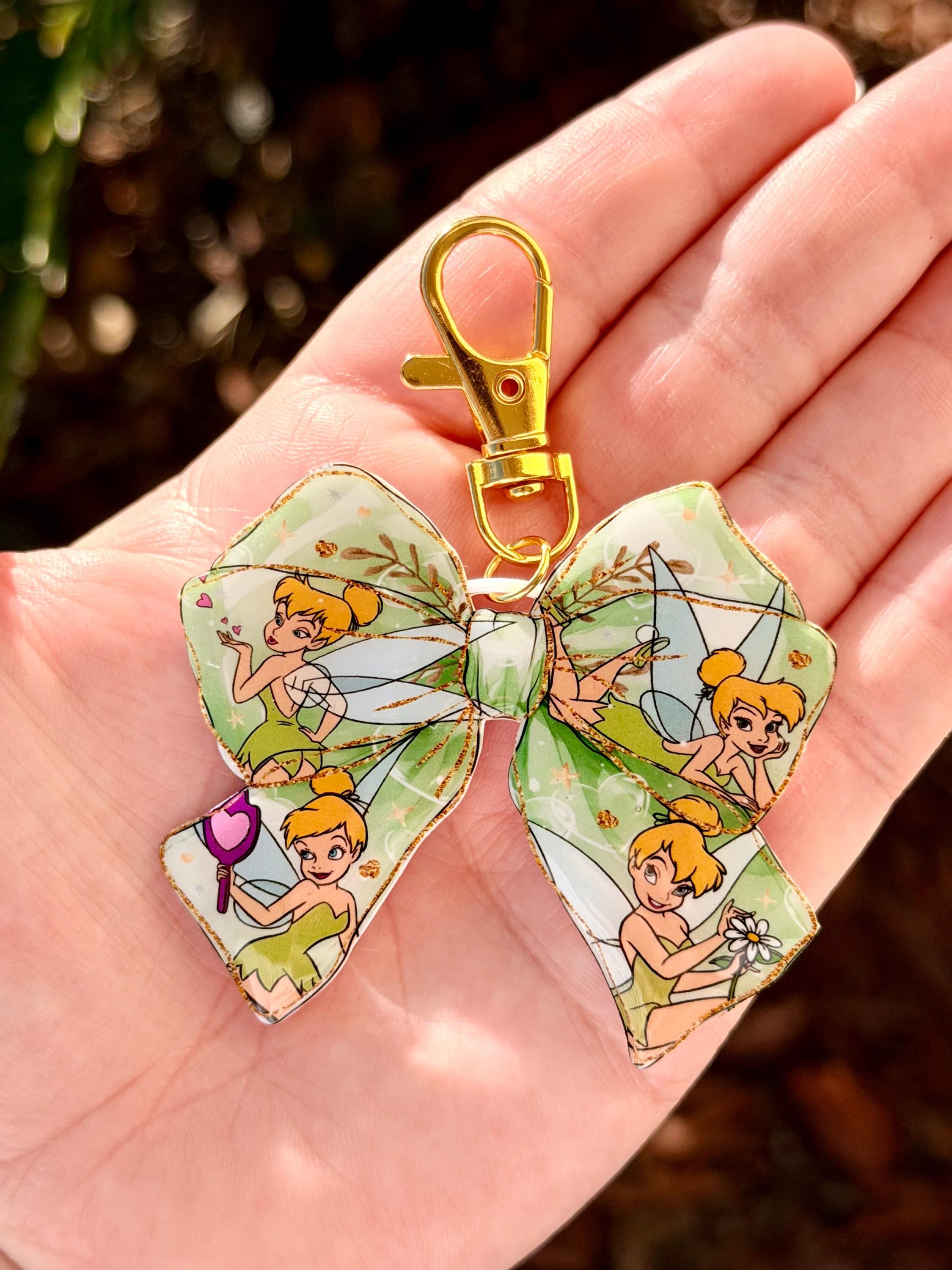 Tinker Bell Letter E Pewter Keyring