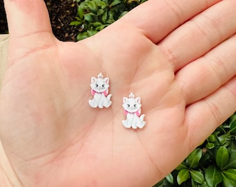 New Marie Earrings/The Aristocats/Handmade to Order/Stud Earrings/Nickel Free/Hypoallergenic