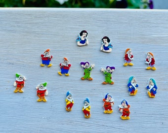 New Snow White & Dwarf Earrings/Disney Princess/Princess Snow White/Handmade to order/Stud Earrings/Nickel Free/Hypoallergenic