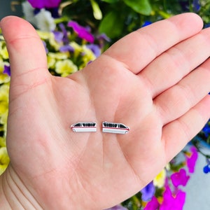 Monorail Earrings/Handmade to Order/Stud Earrings/Nickel Free/Hypoallergenic