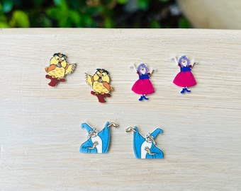 Sword and the Stone Earrings/The Fox and the Hound/Disney Dogs/Handmade to Order/Stud Earrings/Nickel Free/Hypoallergenic
