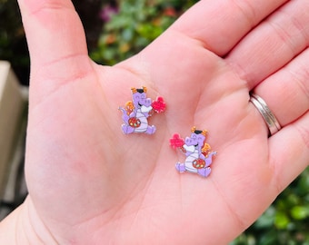Art Imagination Dragon Earrings: Figment, Festival of the Arts, Epcot, Handmade Nickel Free Studs