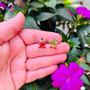 Jaq & Gus Earrings/Cinderella/Disney Princess Sidekick/Cinderella Minnie Ears/Stud Earrings/Nickel Free/Hypoallergenic
