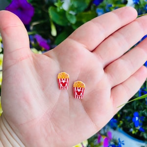 Popcorn Magic Earrings/Mickey Snacks/Disney Popcorn Bucket/Disney Snack Minnie Ears/Stud Earrings/Nickel Free/Hypoallergenic