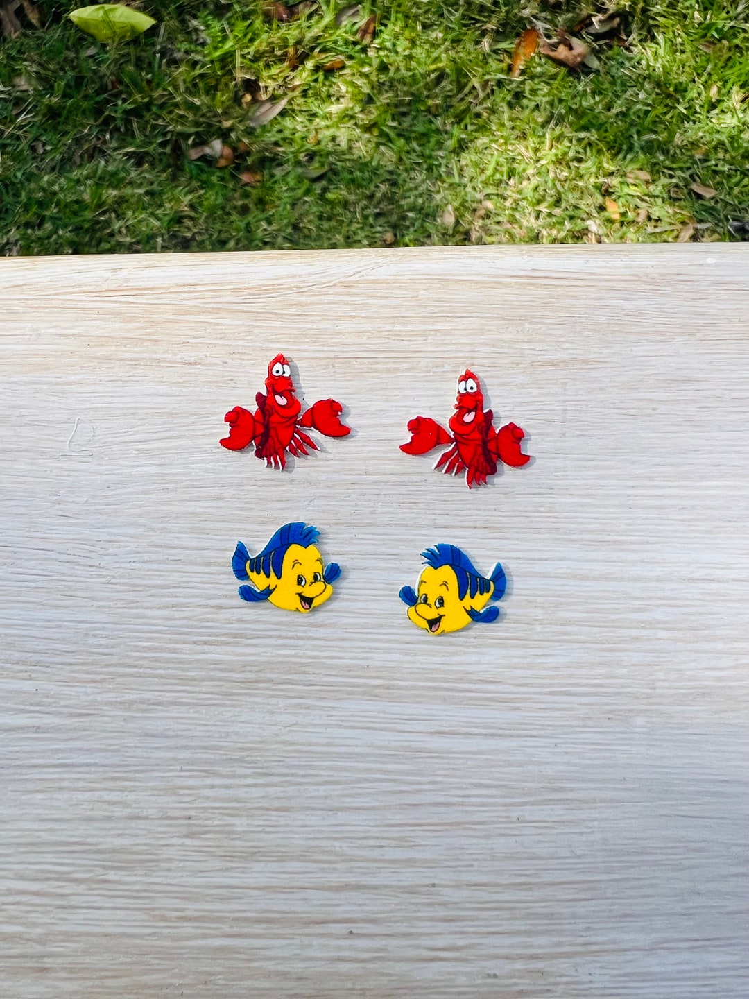 Sebastian & Flounder Earrings/the Little Mermaid/disney Princess