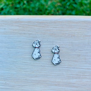 101 Dalmatian Earrings/Disney Dogs/Handmade/Stud Earrings/Nickel Free/Hypoallergenic
