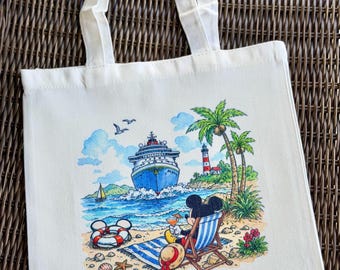 Tote Bag Disney Cruise Inspired: Mickey Mouse, Family Cruise Bags