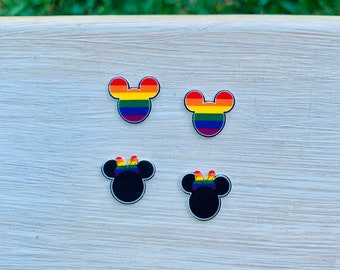 Mouse Pride Collection/Handmade/Stud Earrings/Nickel Free/Hypoallergenic