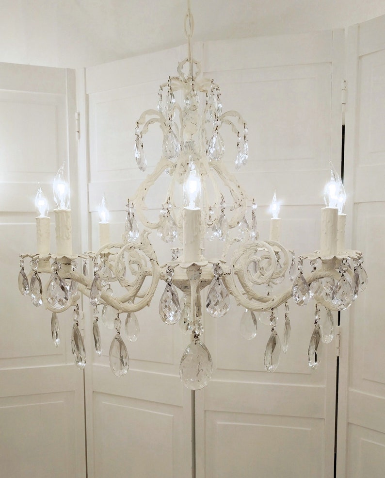 Vintage Chandelier Lighting Shabby Chic Image 0
