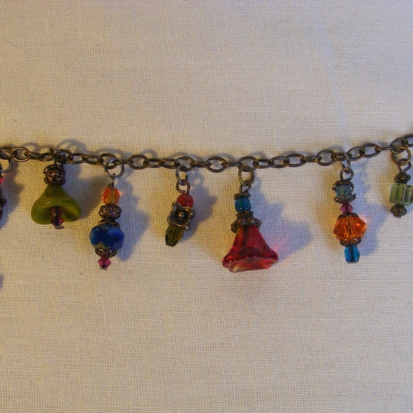 Bracelet breloques en verre