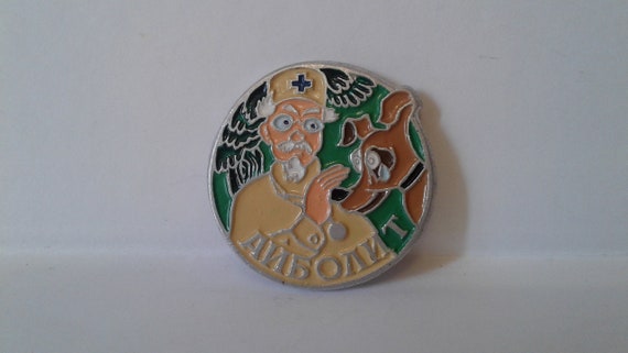 Pin. Collectible badge. Dr. Aibolit. Soviet badge