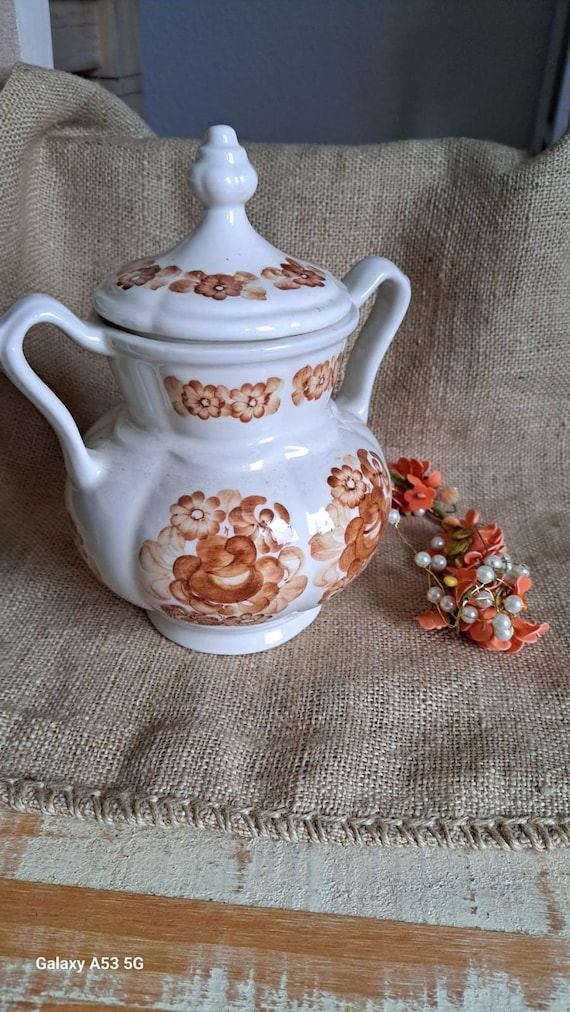 Cafetière fabriquée en Pologne en céramique années 70 vintage