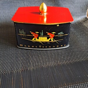 Ältere kleine Blechdose Marke Teekanne Jubiläums-Mischung Preis DM 2,10 -  Vintage