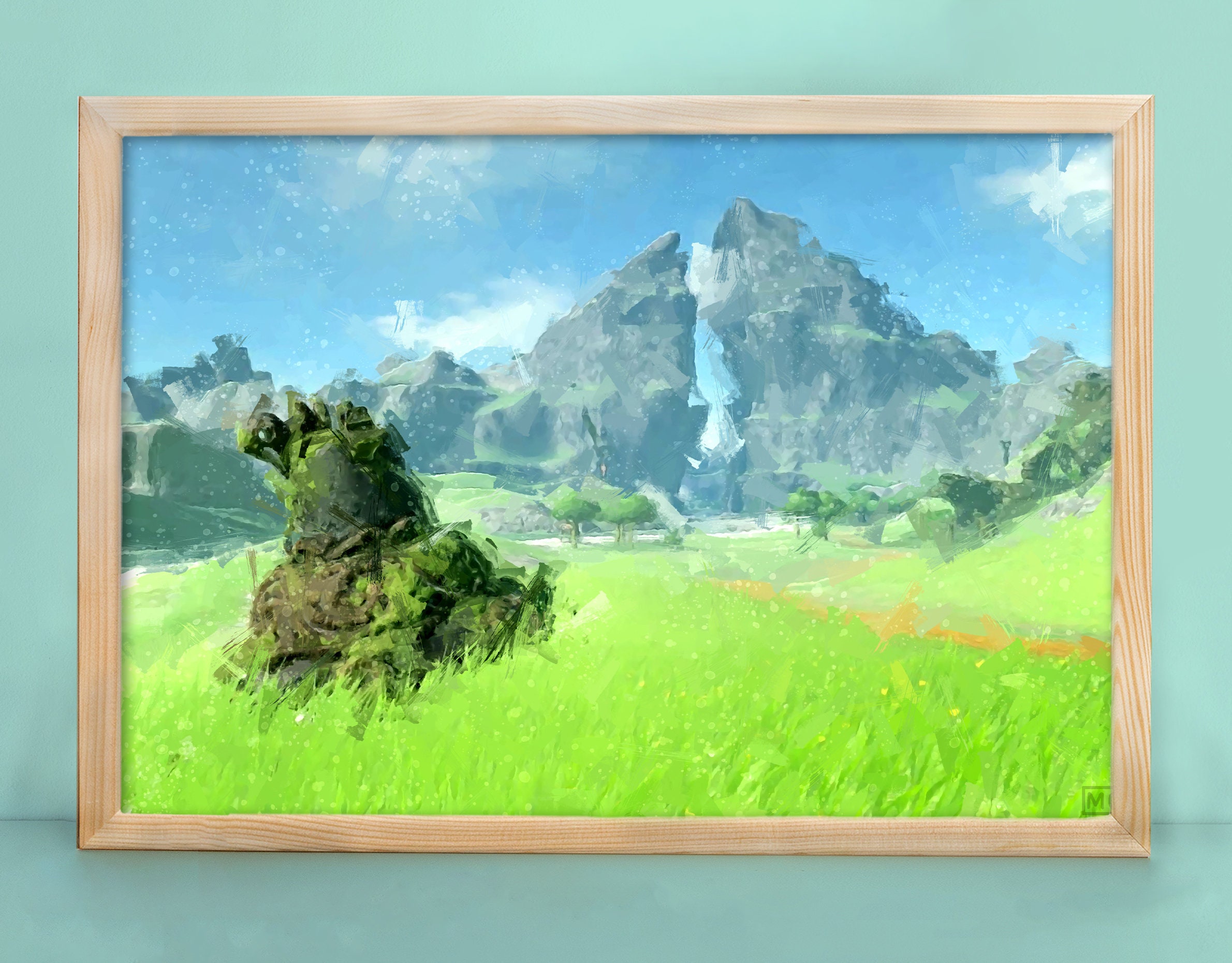 Dueling Peaks Art Poster: Zelda Breath of the Wild Print - Etsy