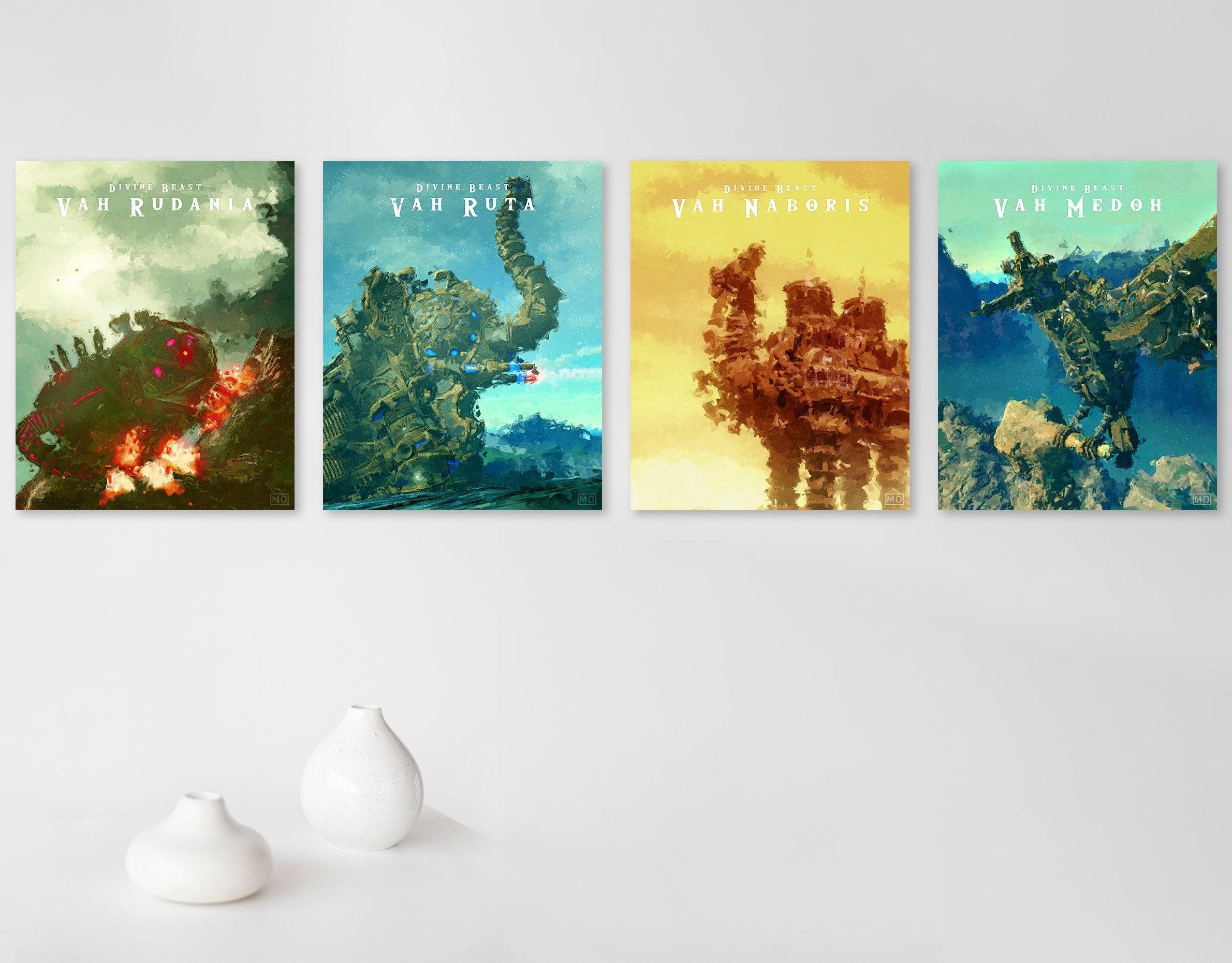 Divine Beasts Art Poster: Legend of Zelda Breath of the Wild - Etsy