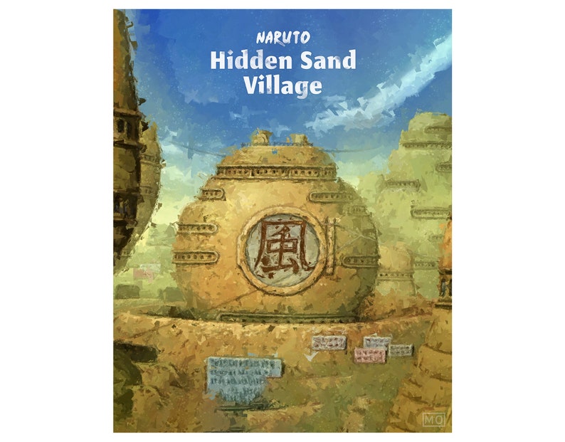 Locations & Villages Art Poster Naruto Anime Etsy