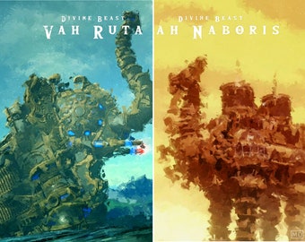 Divine Beasts | Art Poster | The Legend of Zelda Breath of The Wild