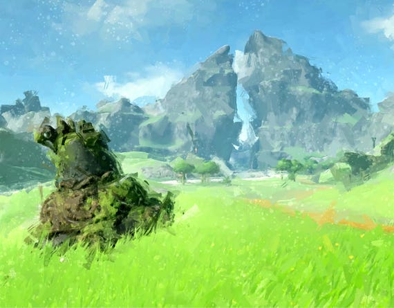 Dueling Peaks Art Poster: Zelda Breath of the Wild Print - Etsy