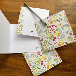 Jardim de verão - conjunto de 4 cartões de felicitações em branco