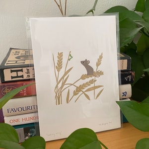 Avanzando lentamente - grabado en linóleo original