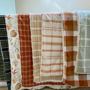Custom Flannel Fuzzy Cozy Throw Blanket - 4ftx6ft Blanket, Handmade Flannel Blanket, Large Fall Blanket, Choose Your Pattern Blanket