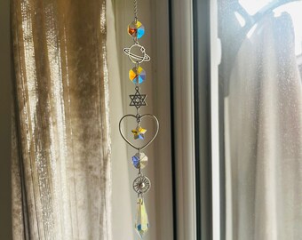 Suncatcher, Wind Chime, Crystal Sun Catcher, Handcrafted Suncatcher, Artisan Suncatcher, Handmade Suncatcher, Unique Suncatcher