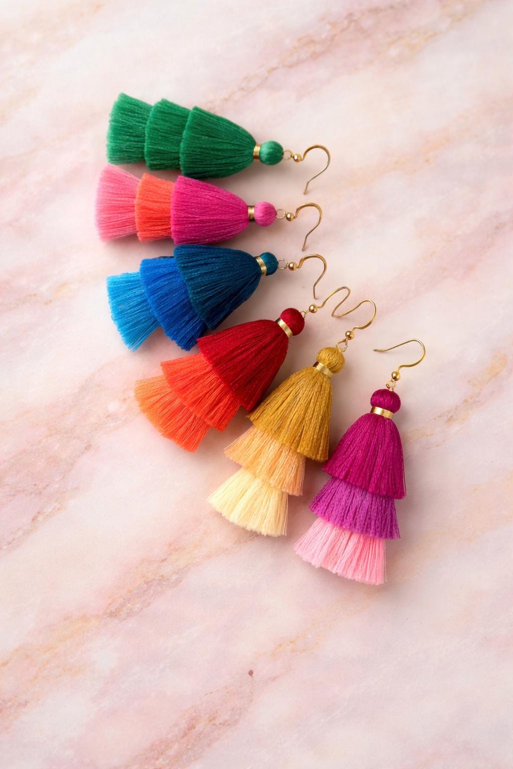 6 Paia Orecchini A Clip Argento - Nappe, Foglie, Perle - Gioielli Moda Senza Foro
